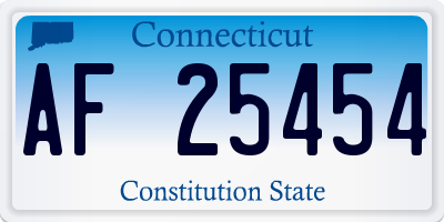 CT license plate AF25454