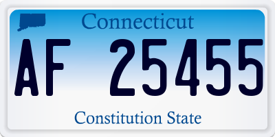 CT license plate AF25455