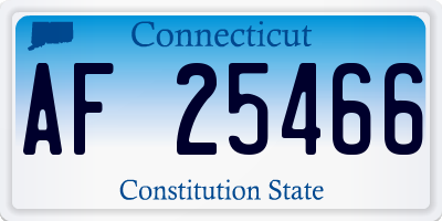 CT license plate AF25466