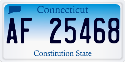CT license plate AF25468