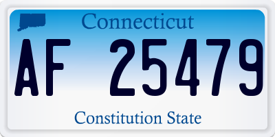 CT license plate AF25479