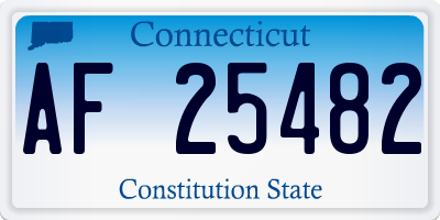 CT license plate AF25482
