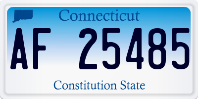 CT license plate AF25485