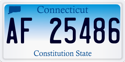 CT license plate AF25486