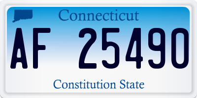 CT license plate AF25490