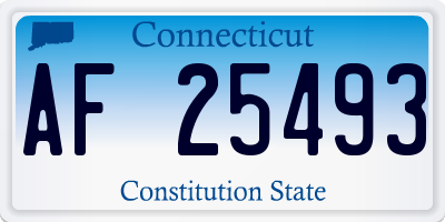 CT license plate AF25493