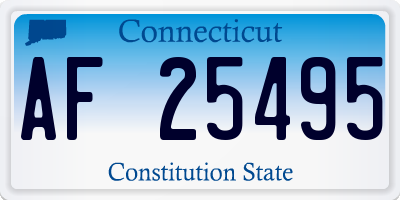 CT license plate AF25495