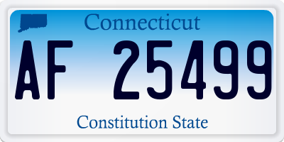 CT license plate AF25499