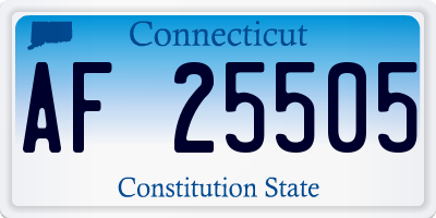 CT license plate AF25505