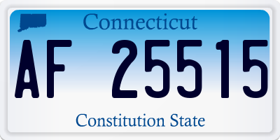 CT license plate AF25515
