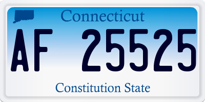 CT license plate AF25525