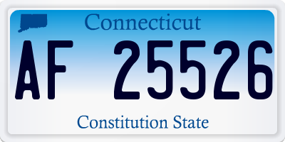 CT license plate AF25526