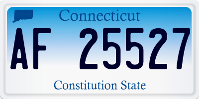 CT license plate AF25527