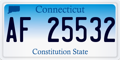 CT license plate AF25532