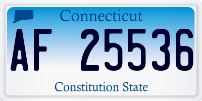 CT license plate AF25536