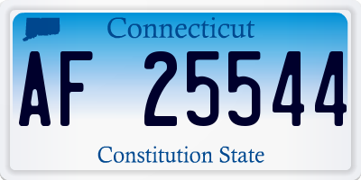 CT license plate AF25544