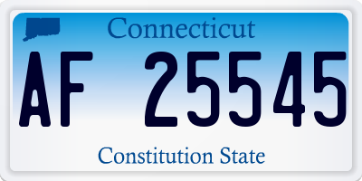 CT license plate AF25545
