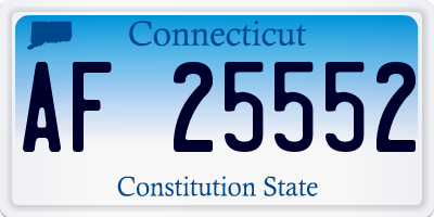CT license plate AF25552