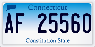 CT license plate AF25560