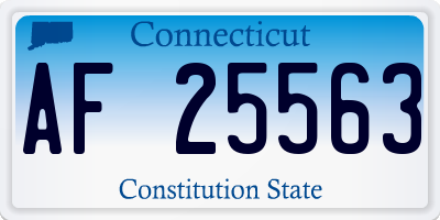 CT license plate AF25563