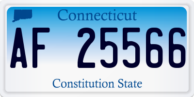 CT license plate AF25566