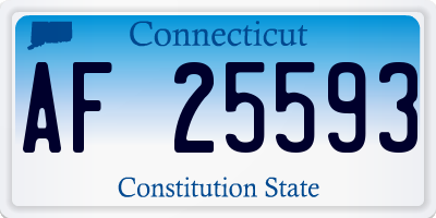 CT license plate AF25593