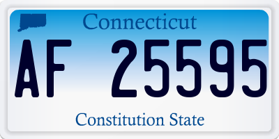 CT license plate AF25595