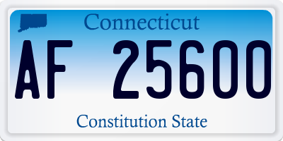 CT license plate AF25600