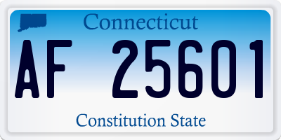 CT license plate AF25601