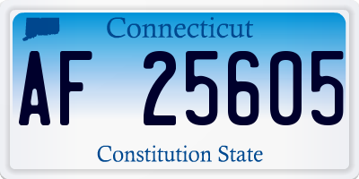 CT license plate AF25605