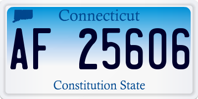 CT license plate AF25606