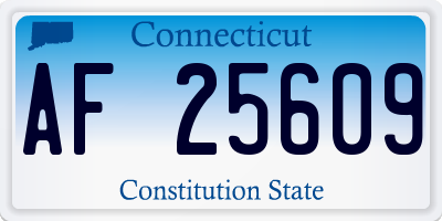 CT license plate AF25609