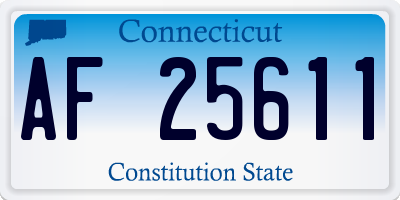CT license plate AF25611