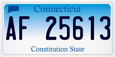 CT license plate AF25613
