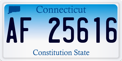 CT license plate AF25616