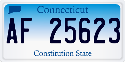 CT license plate AF25623