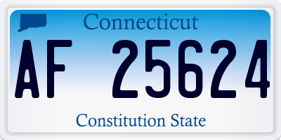 CT license plate AF25624