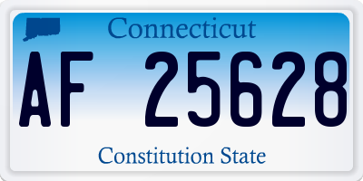 CT license plate AF25628