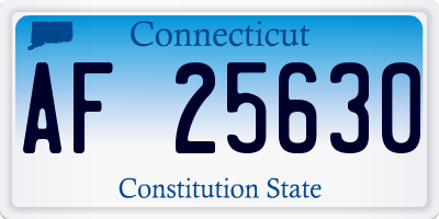 CT license plate AF25630