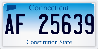 CT license plate AF25639