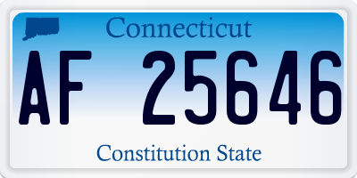 CT license plate AF25646