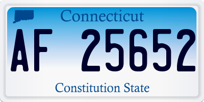 CT license plate AF25652