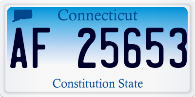 CT license plate AF25653