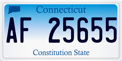 CT license plate AF25655