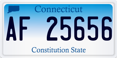 CT license plate AF25656