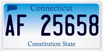 CT license plate AF25658