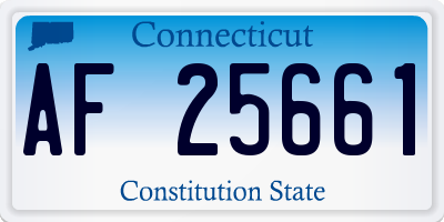 CT license plate AF25661