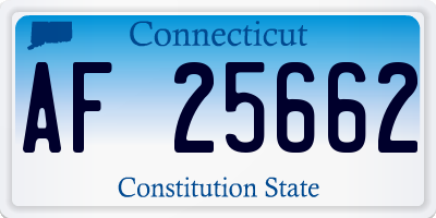 CT license plate AF25662