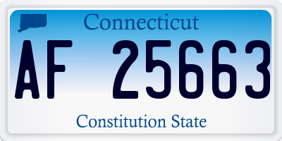 CT license plate AF25663