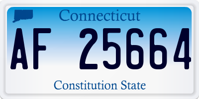 CT license plate AF25664
